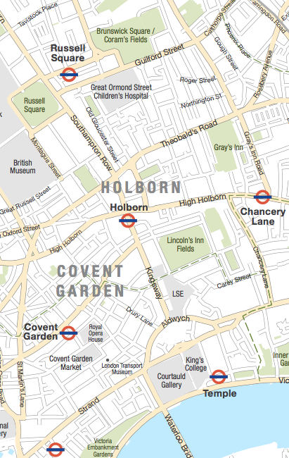 London map zoomed section preview