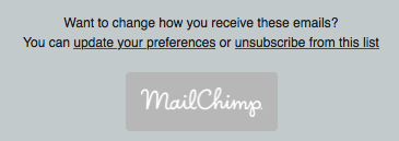 Mailchimp unsubscribe